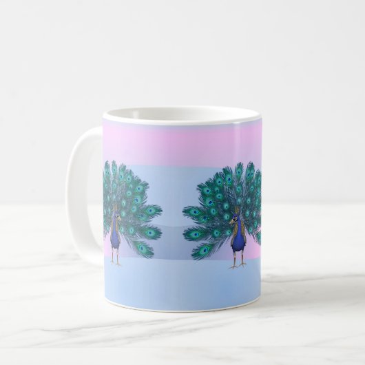 Mug Bleu de paon (Devant gauche)