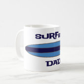 Mug Bleu de papa de surfer (Devant gauche)