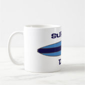 Mug Bleu de papa de surfer (Gauche)