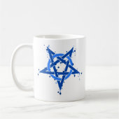 Mug Bleu de pentagone étoilé (Gauche)