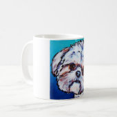 Mug Bleu de Shih Tzu (Devant gauche)