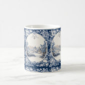 Mug Bleu de toile à fleurs (Centre)