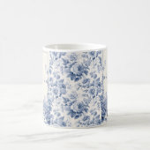 Mug Bleu de toile à fleurs (Centre)