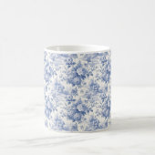 Mug Bleu de toile à fleurs (Centre)