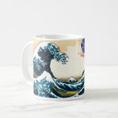 Mug Bleu de vote - suivez la vague bleue (Devant gauche)