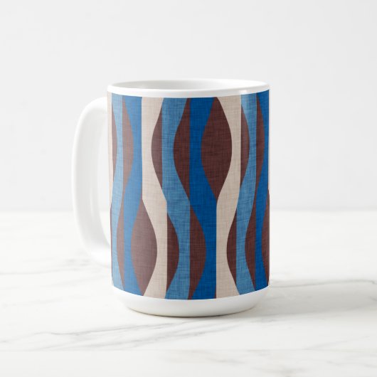 Mug Bleu des bandes (Devant gauche)