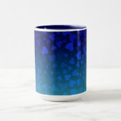 Mug Bleu des Coeurs en chute (Centre)