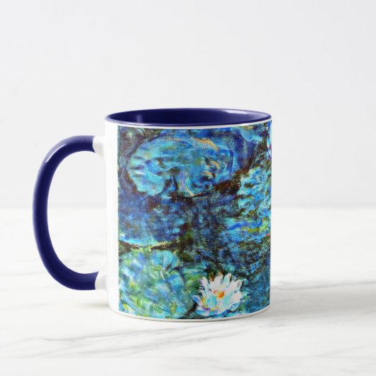 Mug Bleu des nénes d'eau par Monet (Gauche)