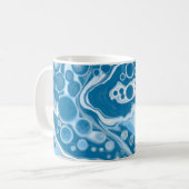 Mug Bleu Digital Pour Peinture Fluid Art Marbre (Devant gauche)