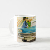 Mug bleu d'impala de Chevy des années 1950 avec des (Devant gauche)