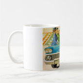 Mug bleu d'impala de Chevy des années 1950 avec des (Gauche)