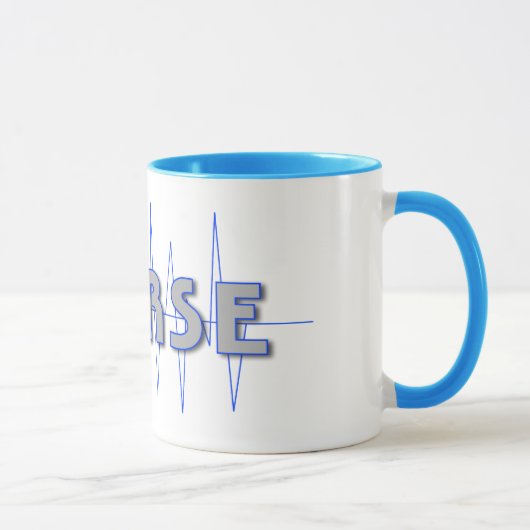 MUG BLEU D'INFIRMIÈRE (Droite)