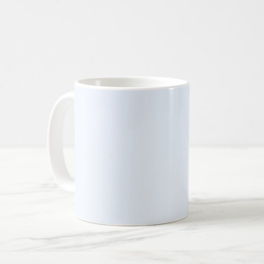 Mug Bleu doux blanc pastel couleur uni (Devant gauche)