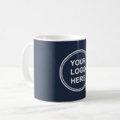 Mug Bleu du logo d'entreprise (Devant gauche)