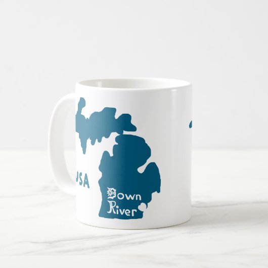 Mug Bleu du Michigan (Devant gauche)