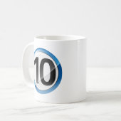 Mug Bleu du numéro 10 (Devant gauche)