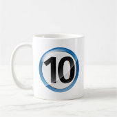 Mug Bleu du numéro 10 (Gauche)