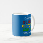 Mug Bleu | Écriture chrétienne | MOIS D'HISTOIRE NOIRE (Devant droit)