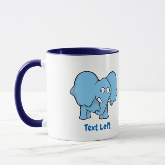 Mug Bleu éléphant bande dessinée (Gauche)