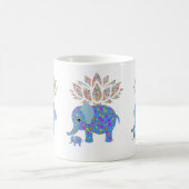 Mug bleu éléphant coloré (Centre)