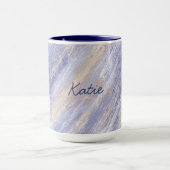 Mug Bleu et beige Abstrait et embrouillé (Centre)