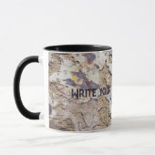 Mug bleu et beige Abstrait (mur fissuré) (Gauche)