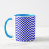 Mug Bleu et blanc À damiers Musique (Gauche)