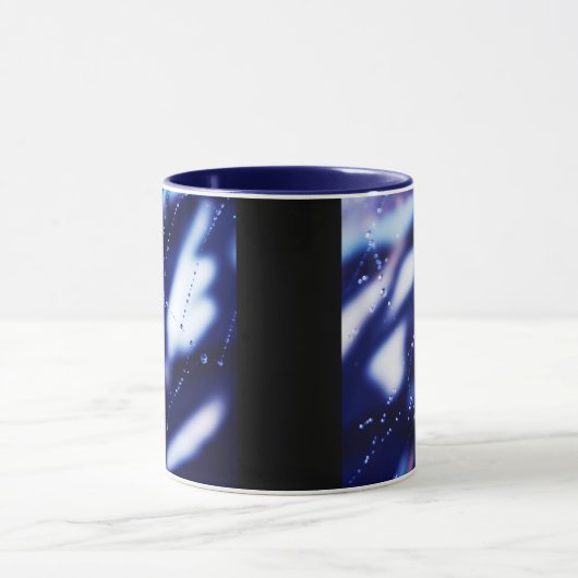 Mug Bleu et blanc abstrait (Centre)