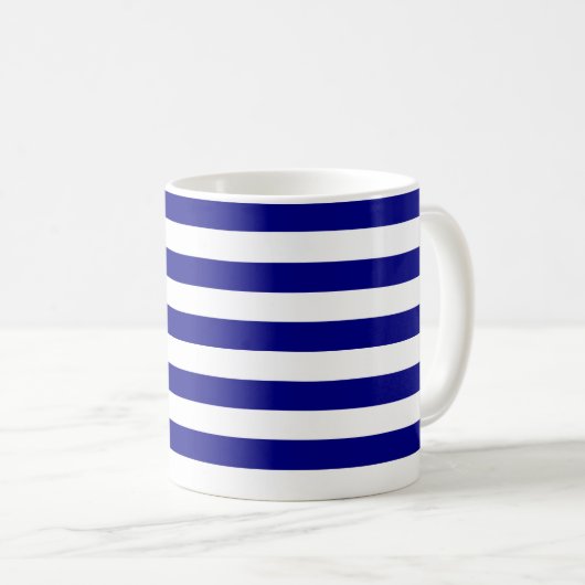 Mug Bleu et blanc de la marine (Devant droit)