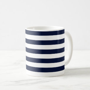 Mug Bleu et blanc de la marine de minuit