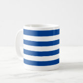 Mug Bleu et blanc de marine épais classique Horizontal (Devant gauche)