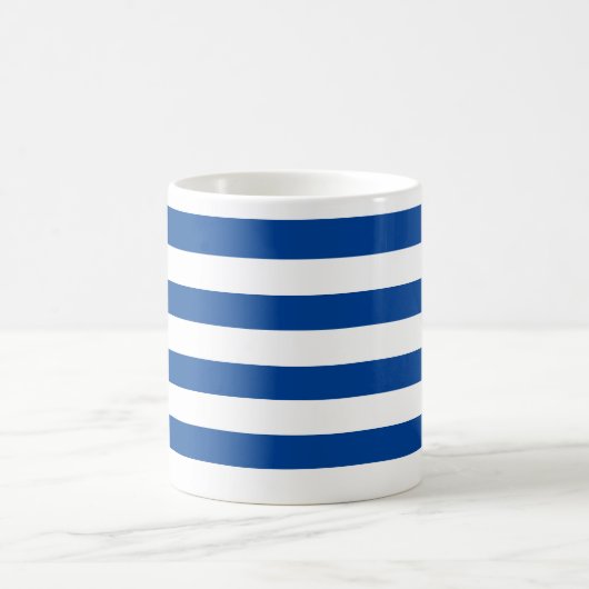 Mug Bleu et blanc de marine épais classique Horizontal (Centre)