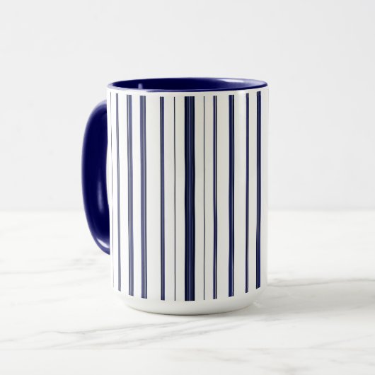 Mug Bleu et blanc - Foncé (Devant gauche)