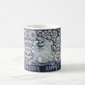 Mug Bleu et blanc Lapin lapin Mères Jour de Pâques Cad (Centre)