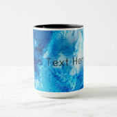 Mug Bleu et blanc Mélange d'art Abstrait (Centre)