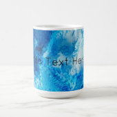 Mug Bleu et blanc Mélange d'art Abstrait (Centre)