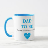 Mug Bleu Et Blanc Mignonne Première Fois Papa À Être (Gauche)