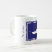 Mug Bleu et blanc Nantucket Log (Devant gauche)
