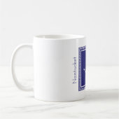 Mug Bleu et blanc Nantucket Log (Gauche)