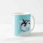 Mug Bleu et blanc Ocra Ocean Beach Nautique (Devant droit)