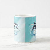 Mug Bleu et blanc Ocra Ocean Beach Nautique (Centre)