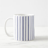 Mug Bleu et Blanc Rayures Botaniques Côtières (Gauche)