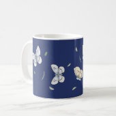 Mug Bleu et Crème Bleu et Bleu de Vol (Devant gauche)