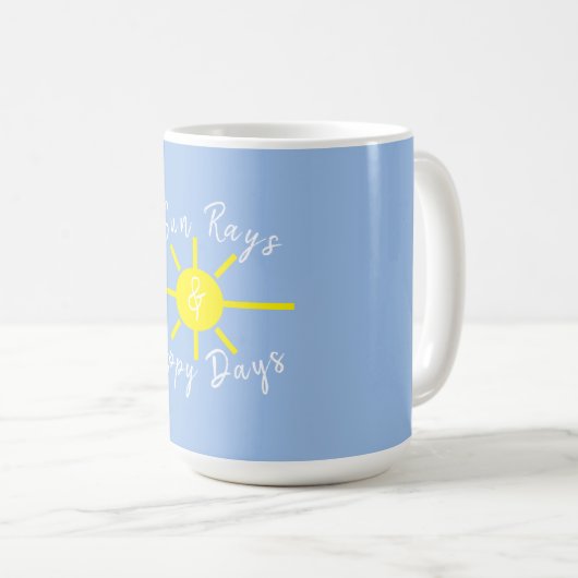 Mug Bleu et ensoleillé (Devant droit)