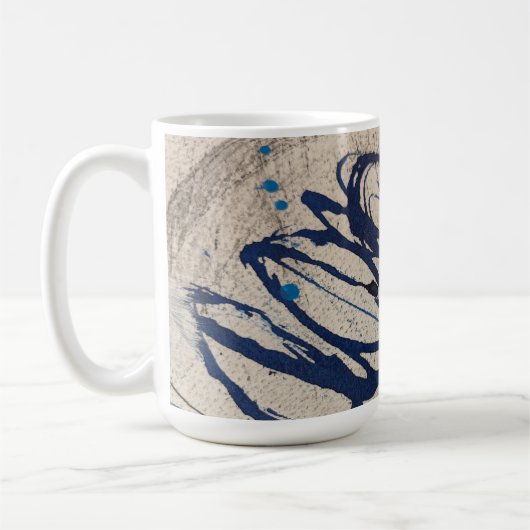 Mug Bleu et Gris Abstraits Ohs (Gauche)