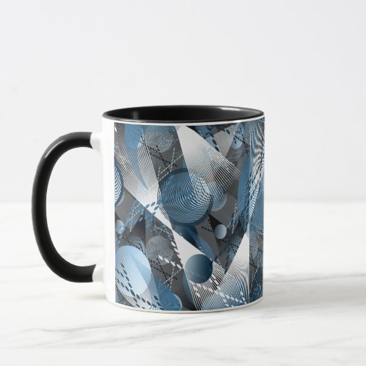 Mug Bleu et gris. Résumé. (Gauche)