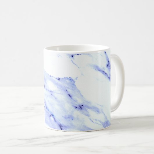Mug Bleu et Marbre blanc (Devant droit)