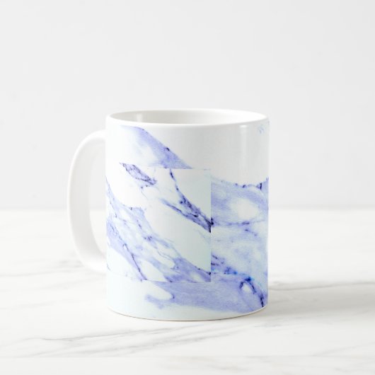 Mug Bleu et Marbre blanc (Devant gauche)