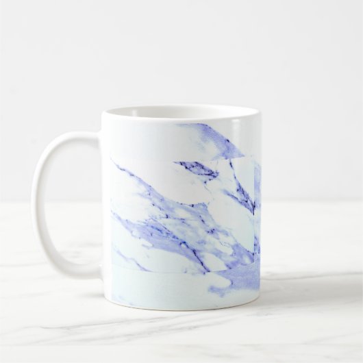 Mug Bleu et Marbre blanc (Gauche)