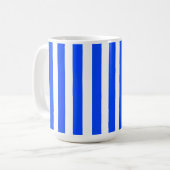 Mug Bleu et Motif blanc pour voiles verticales (Devant gauche)